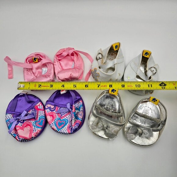 Build A Bear Shoes Heels Ballet Slippers Lot Of 4 Read - Picture 2 of 16